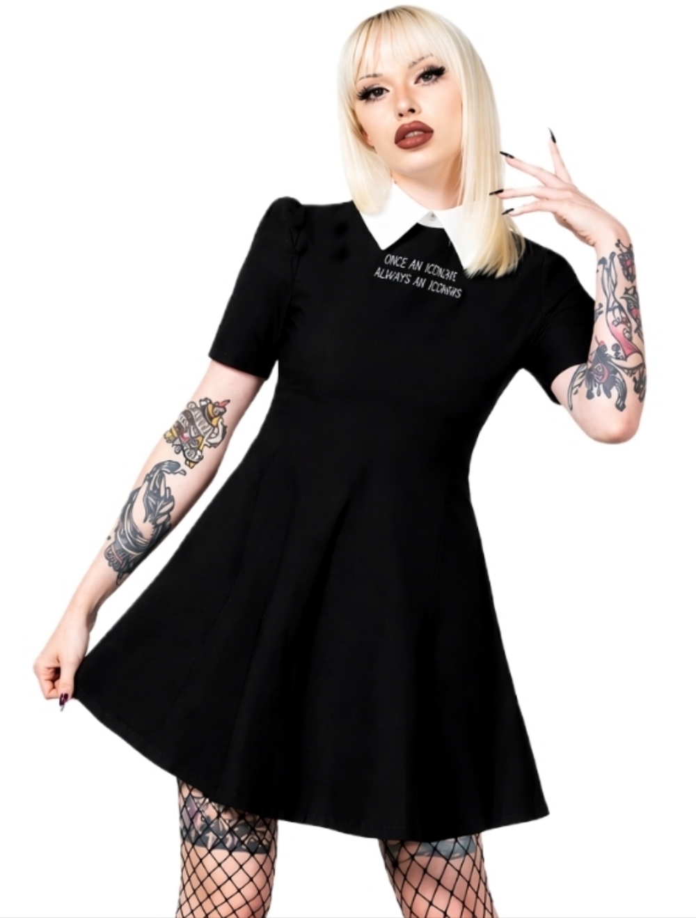 Killstar x Wednesday Adamms Blackest Heart Skater Dress
